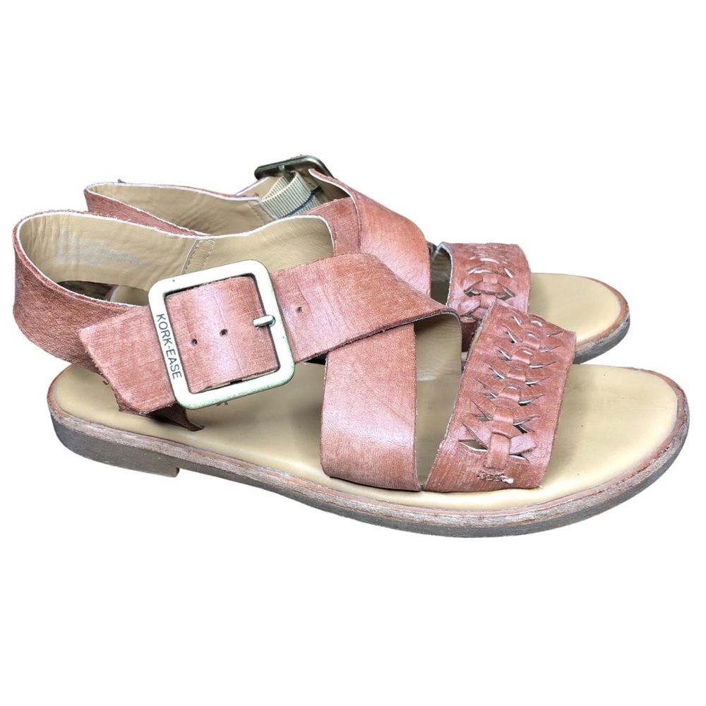 Kork-Ease Nara Sandals Size 6M Brown Leather Neutral Comfort Lovely